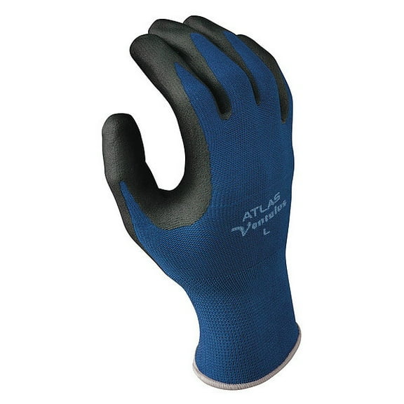 Showa VF,Coated Gloves,Black/Blue,M,2AFD4,PR 380M-07-V