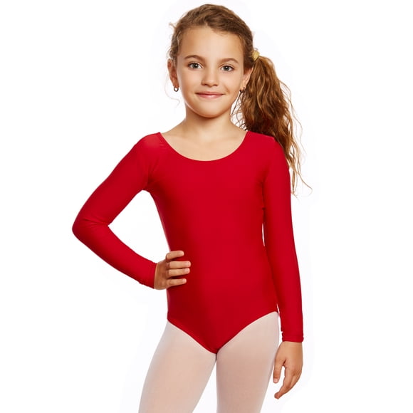 Maillot Leveret de manga larga para niñas, clásico, color liso