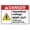 Warning Sign 1, variant on Danger Hazardous Voltage Overhead Keep Away Bilingual Spanish Sign - 8"x12" Outdoor Metal Sign for Business Workplace Office Home