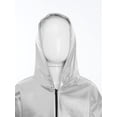 thumbnail image 5 of Haitryli Girls Boys 2 Piece Hip Hop Jazz Modern Dance Outfits Metallic Hooded Jacket and Jogger Pants Set Strretwear Silver 9-10, 5 of 7