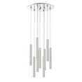 thumbnail image 2 of Z-Lite Forest 9 Light 16" Round Modern Steel LED Pendant in Chrome, 2 of 7