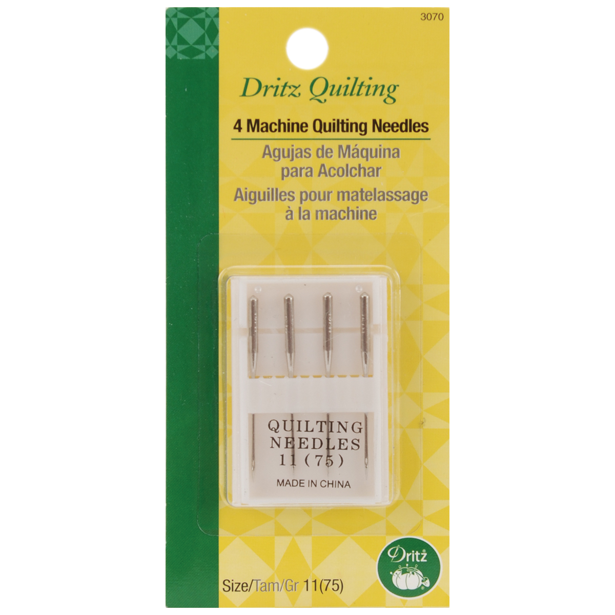 Dritz Quilting Machine Quilting Needles 4/PkgSize 11/75