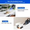 thumbnail image 3 of Moosoo Handheld Vacuum Cordless, Wet Dry Hand Vacuum, Rechargeable Handy Vac for Car, 3 of 8