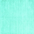 thumbnail image 1 of Ahgly Company Machine Washable Indoor Square Solid Turquoise Blue Modern Area Rugs, 8' Square, 1 of 4