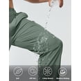 thumbnail image 4 of Pantalones impermeables de senderismo MOURCE para hombre con 8 bolsillos - Verde, 4 of 8