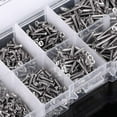 thumbnail image 4 of Surtido De 800 Tornillos Autorroscantes M2, Juego De Sujetadores De Cabeza Plana Con AccionAmiento Transversal Para Carpintería, Reparación, Invención Y Electrodomíses De, 4 of 7