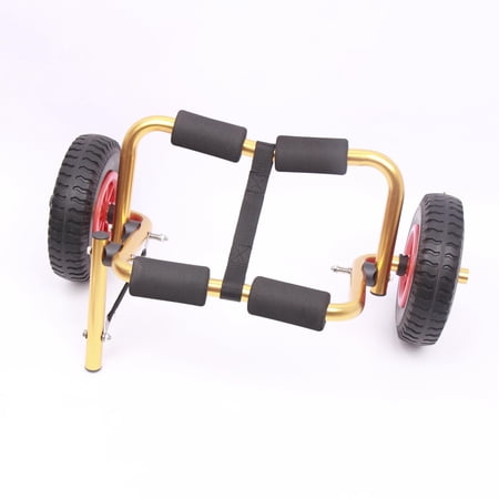 Aqxreight Lot De 2 Roues De Chariot De Kayak 10 Pouces – Crevaison, Caoutchouc Solide, Axe 2,2 Cm, Charge 220 Lbs