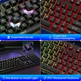 thumbnail image 6 of Wired Gaming Keyboard and Mouse Combo, RGB Backlit, Ergonomic Computer Keyboard w/Mouse & Mouse Pad, 104 Keys Quiet Silent Mechanical Keyboard for Working or Primer Gaming, Office, Black, 6 of 7