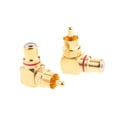 thumbnail image 2 of Adaptador RCA de Ángulo Recto Baoblaze 3 Piezas Chapado en Oro, 2 of 7