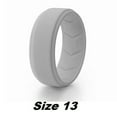 thumbnail image 3 of Gray Silicone Wedding Ring Band Breathable Men Woman Temporary Rubber Flexible, 3 of 3