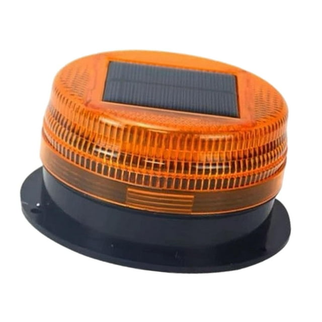 Luz estroboscópica solar de advertencia intermitente, luz de baliza de advertencia de emergencia, resistente al agua Amarillo