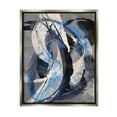 thumbnail image 5 of Stupell Industries Aquatic Themed Fluid Abstraction White Blue Paint Swirls Luster Gray Framed Floating Canvas Wall Art, 24x30, by K. Nari, 5 of 5