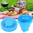 thumbnail image 1 of Taza de silicona taza retráctil de silicona de 220 ml Taza plegable portátil de grado alimenticio azul Taza de agua Juego de taza de bebida expandible para viajes al aire libre ANGGREK  Otros, 1 of 8