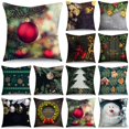 thumbnail image 2 of Fundas de almohada de Navidad para sofá, decoración del hogar, adorno de árbol de Navidad, muñeco de nieve, bolas, 40 cm, 45 cm, 50cm, 2 of 4
