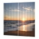 thumbnail image 4 of Cortina de ventana de 2 paneles con ojales opacos impresos en 3D, extra ancha Playa, 4 of 7