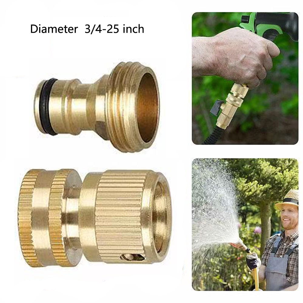 3/4-25 inch Garden Hose Quick Connect Solid Brass Quick Connector