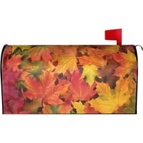 Fall Leaves Mailbox Covers Magnetic Standard Size 18" X 21" Autumn Seasonal Mailbox Cover Decorations Wrap