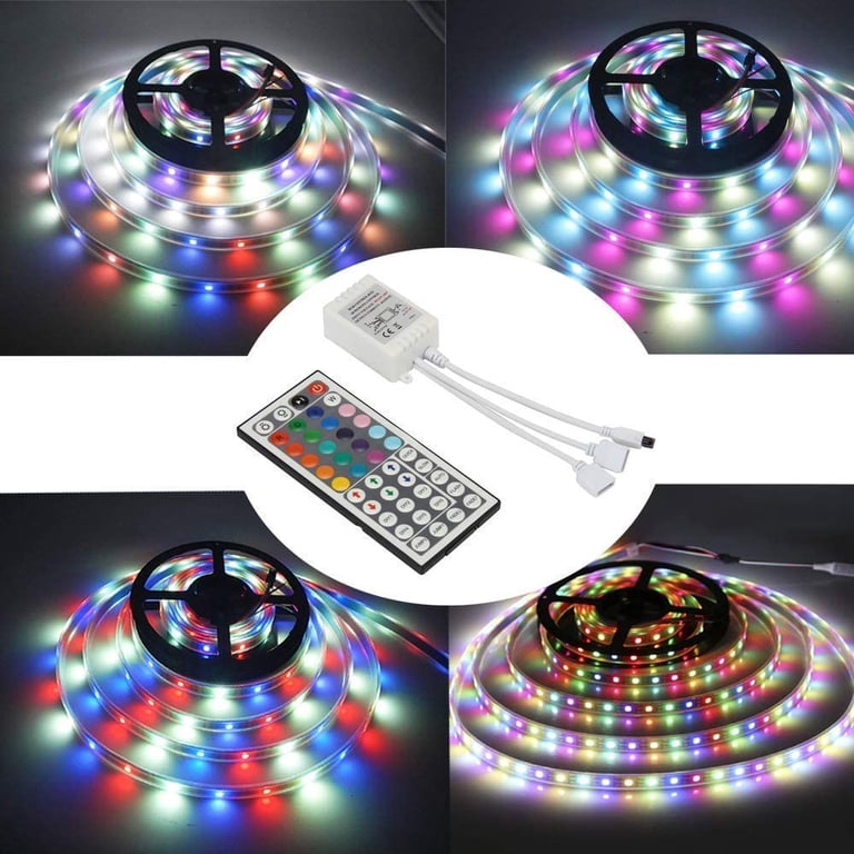 Ulalaza 32.8ft Smart LED Strip Lights - Color Changing RGB, 5050 LEDs, Remote Control, For TV Backlight & Bedroom Decor