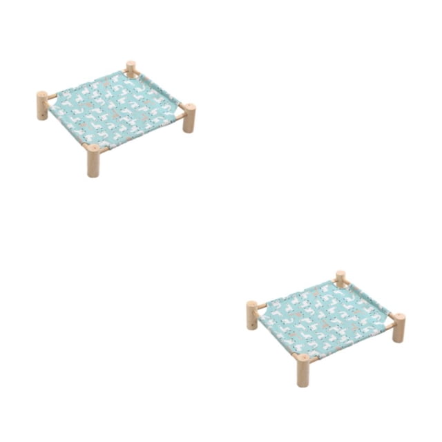 Billuyoard Cama para mascotas elevada resistente y duradera - Madera de pino para mascotas pequeñas Cama para mascotas desmontable y lavable Type7 NO7