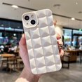 thumbnail image 1 of Funda de teléfono mate de rejilla 3D a prueba de golpes, fundas de TPU suave de silicona para iPhone 14, 13, 12, 11 Pro Max, X, XR, XS Max, 7, 8 Plus Fivean unisex, 1 of 2