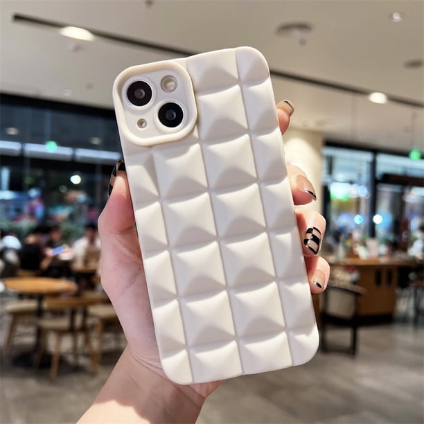 Fashion 3D Grid Matte Phone Case For iPhone 14 13 12 11 Pro Max X XR XS Max 7 8 Plus Shockproof Silicone Soft TPU Cases Cover xuanjing unisex