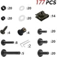 thumbnail image 3 of Motorcycle Fairing Bolt Kit, 177pcs M5 M6 Motorcycle Windscreen Screws, Aluminum Fasteners Fairing Bolts Nut Clips Kit, Mounting Kits Washers Nuts Screws Assortment for Sport Bikes, 3 of 6