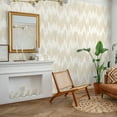 thumbnail image 2 of DAZLUTE Peel and Stick Wallpaper Beige Striped Wallpaper Geometric Contact Paper Self Adhesive Removable Wall paper Decorative for Home Bedroom Cabinets Thicken,17.32 in x 394 in, 2 of 10