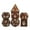 Brown, variant on Cusdie 7Pcs/set Wooden DND Dice D&D Wood Dice D4 D6 D8 D10 D% D12 D20 Polyhedral Games Dice Set for Table Games MTG RPG