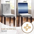 thumbnail image 5 of Navy Blue Chair Covers Set of 1 Ombre Stripe Chair Back Covers Stretch Removable Washable Slipcovers Protector for Dining Room Kitchen Party Decor, 5 of 5