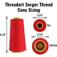 thumbnail image 5 of Polyester Serger Thread by Threadart - 2750 yds 40/2 - Turquoise - Over 50 Colors Available, 5 of 10