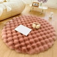 thumbnail image 6 of CASAFUN Cream Wind Round mat Bedside Carpet Round Carpet Sofa Living Room Coffee Table Bedroom Floor mat 23.62x23.62 Inches, 6 of 6