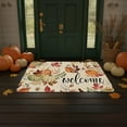 thumbnail image 5 of HomeKingdee Pumpkins Leaves Fall Door Mat Welcome Decorative Doormat Autumn Harvest Thanksgiving Rustic Low-Profile Floor Rug Switch Mat, 5 of 6