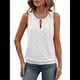 thumbnail image 1 of Blusas de Verano con Ojales para Mujer, Camisetas Sin Mangas con Cuello Redondo, Camisetas para Mujer S, 1 of 9