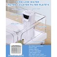 thumbnail image 2 of Moonorange Aquarium Power Filter(3.5W), Turtle Tank Filter, Silent Low-Water Filter for Small Fish Tank, Reptile Tank Up to 15Gallon, with 4pcs Cartridges.(White), 2 of 7