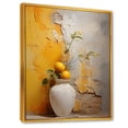 thumbnail image 2 of Designart "Simplistic Amber Ceramics II" Boho Pottery Floater Framed Wall Decor, 2 of 5