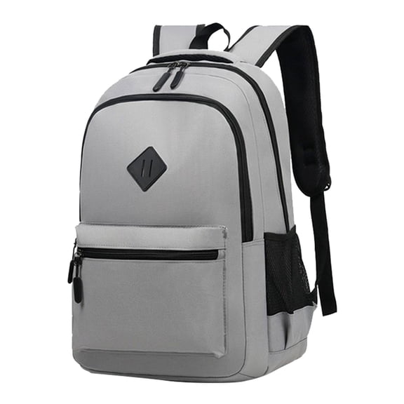 YESIMOLA Unisex School Backpack Classic Bookbag Adults and Teens Schoolbag with Usb Port for High School College Office Work Travel Grey One Size