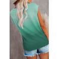 thumbnail image 1 of POGLIP Women's Green Gradient Color Short Sleeve T-Shirt with Pocket, 1 of 6