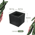 thumbnail image 4 of Ecobo 14.2" Tall Planter | Eco-Friendly, Durable, Lightweight | Indoor/Outdoor Use, All-Weather, Contemporary Design by Brazilian Artisans - Dark Gray, 4 of 5