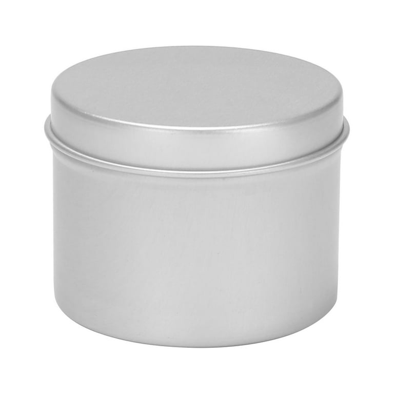 48 Pack Tins Box Candle Tin Black Aluminum Jar Storage Empty Pot Plain Cans Cream Cosmetic Container
