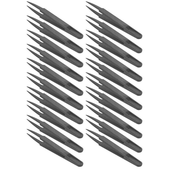 20Pcs Tweezers Carbon Fiber AntiStatic High Accuracy Industrial Repairing Tools 93303