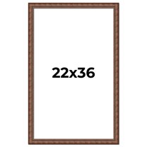 22x36 Dark Brown Bamboo Real Wood Picture Frame Width 1.5 inches | Interior Frame Depth 0.5 inches