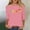Pink, variant on HOMBOM Womens Summer Tops Graphic T-Shirts 3/4 Sleeve Retro 1996 Print Blue Casual Graphic Tees for Ladies