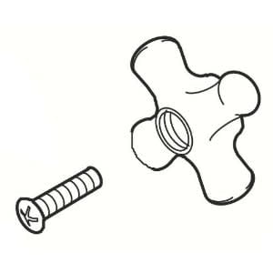 Pfister 940-985 Savannah 07 / 49 Series Porcelain Cross Handle - Chrome