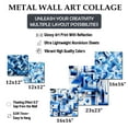 thumbnail image 4 of Designart "Dynamic Striped Symmetry in Blue and White I" Geometric Wall Art Set Of 5 - Blue Modern Living Room Metal Art Set, 4 of 6