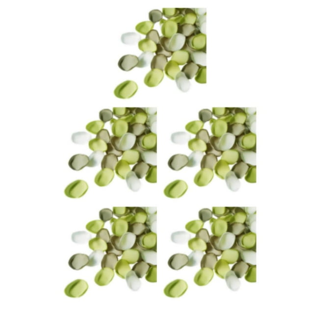 Decodeary 400 Pcs Pétales de Soie Dispersés pour Décorations Polyvalentes Polyester Écologique Réutilisable Vert fruit Couleur Assortie 5ensemble