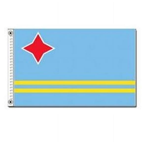Annin Flagmakers 190371 4 ft. X 6 ft. Nyl-Glo Aruba Flag