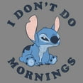 thumbnail image 2 of Boy's Lilo & Stitch I Don't Do Mornings Stitch Distressed Performance Graphic Tee Charcoal Heather Medium, 2 of 4