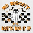 thumbnail image 6 of Wild Bobby No Diggity Boutta Bag it Up Ghost Bats Stars Pumpkin Halloween Orange and Black Halloween Women Racerback Tank Top, White, Medium, 6 of 6