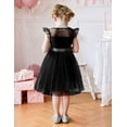 thumbnail image 3 of Arshiner Girls Toddler Dress Summer Ruffle Sleeve Mesh A Line Formal Party Tulle Dresses with Pockets, 3 of 7