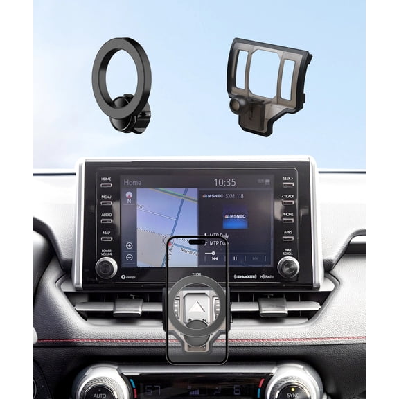 MaserWeller Car Phone Holder for Toyota RAV4 2019 2020 2021 2022 2023 2024 2025 Accessories, 360° Rotation Phone Mount Compatible with MagSafe, Cell Phone Holder Does Not Affect Air Vent